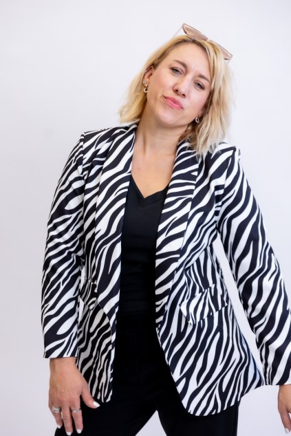 Dámské sako Bailey maxi zebra