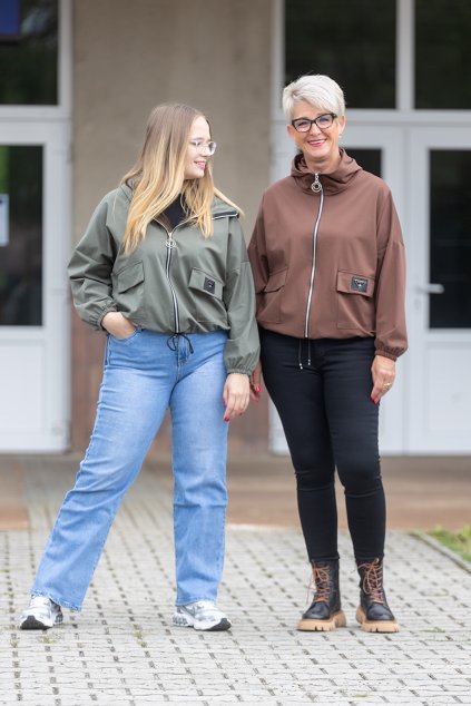 damska mikina ZOPA khaki, cokoladova