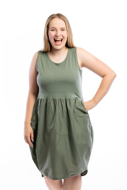 letni saty MARLA khaki