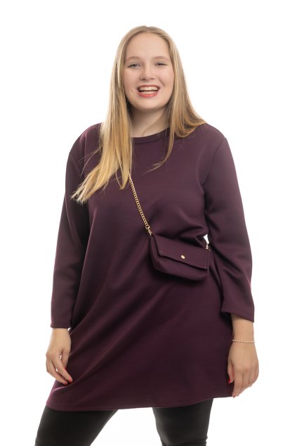 saty BIANKA tmave fialova