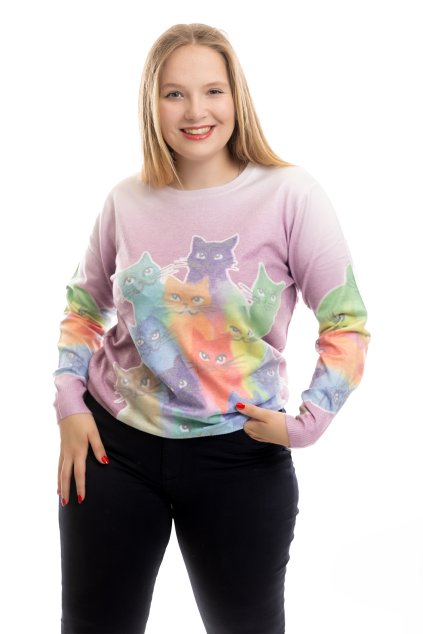 damsky svetr KITTEN fialova