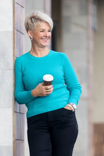 damsky svetr SIESTA tyrkysova