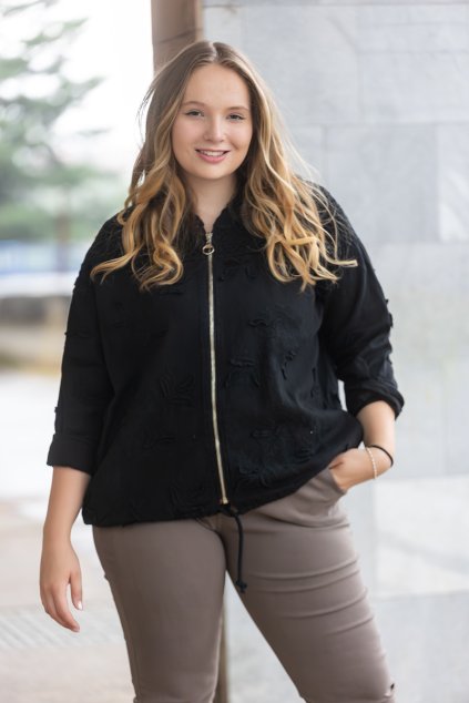 damska dzinova bunda ronja cerna