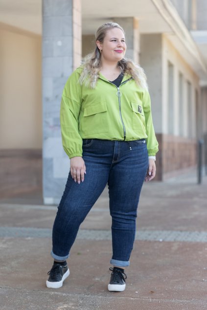 damske mom fit dziny BLAIR modra M.SARA