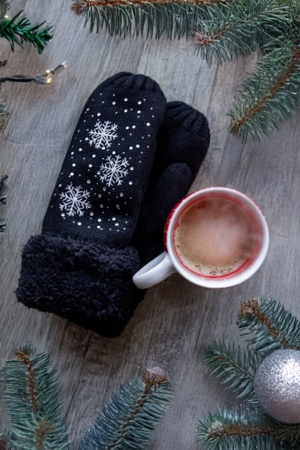 damske rukavice palcaky VLOCKY cerna