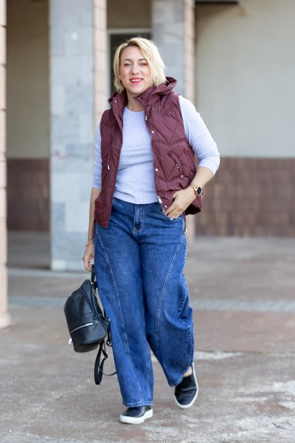 damske balonove dziny BINGO barrel modra re-dress jeans