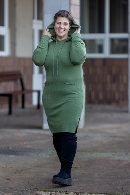 damske saty s kapuci porto zelena