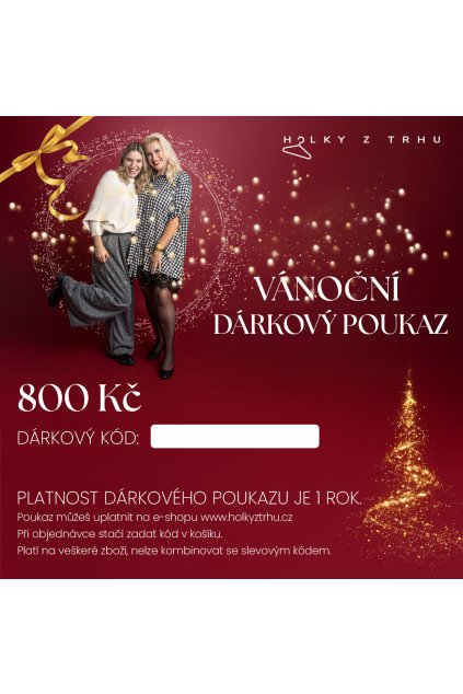 vanocni darkovy poukaz 800 Holky z trhu
