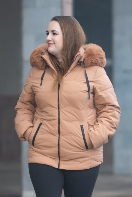 damska zimni bunda s koziskem baila