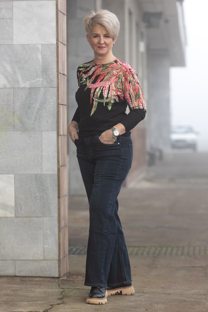 damske dziny s rovnym strihem jonas tmave modra m.sara