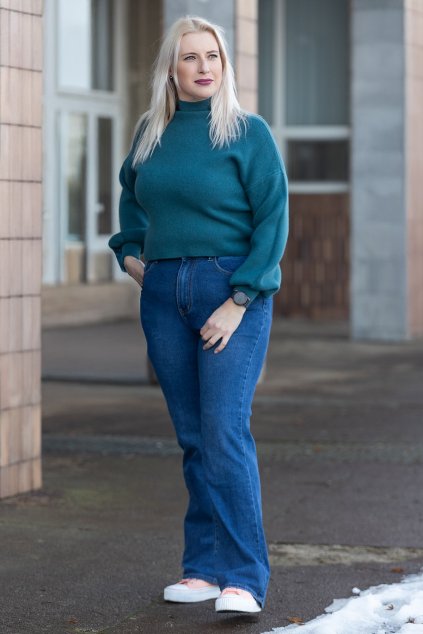 damske siroke dziny malon modra