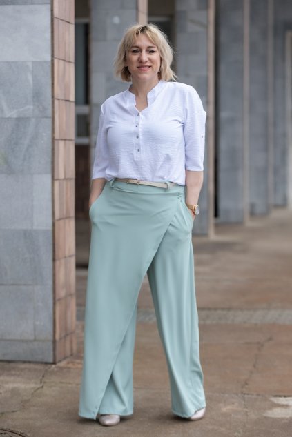 damske elegantni kalhoty scoty mentolova