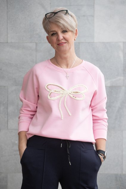 damskaelegantni mikina jamie pudrova