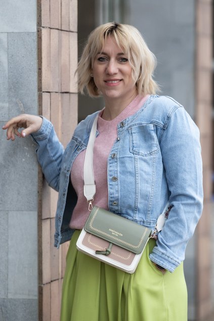 damska dzinova bunda disco modra