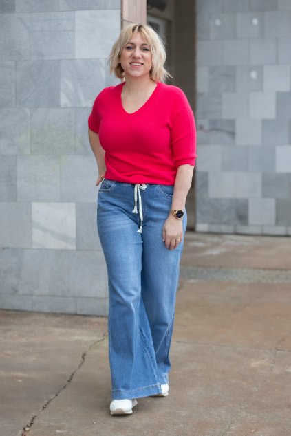 damske siroke dziny pete m.sara modra