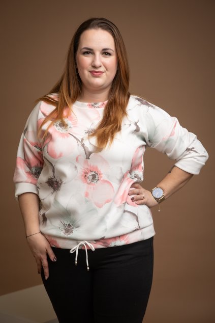 damske tricko focus cervene kvety