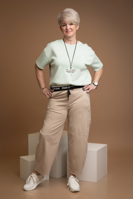 damske teplakove kalhoty minimal cappuccinova