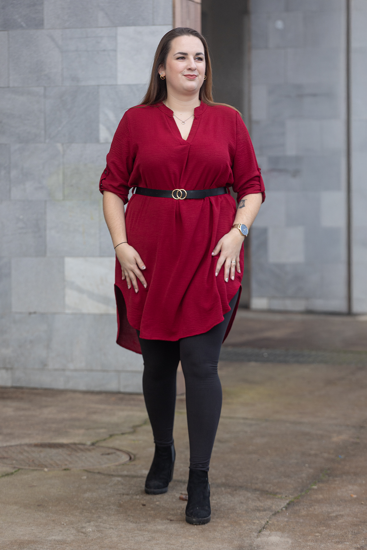Levně Italy fashion Košile Lejla Barva: Vínová