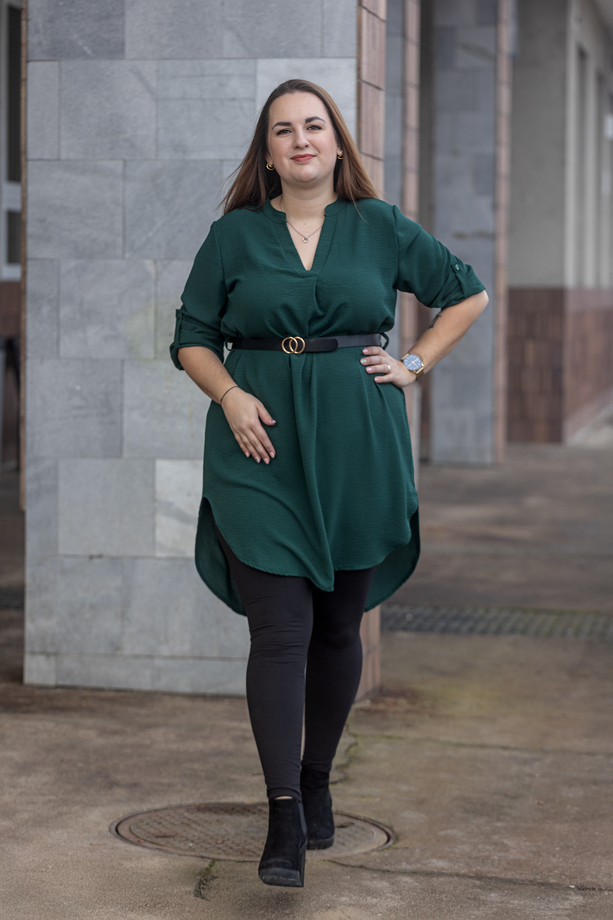 Levně Italy fashion Košile Lejla Barva: Tmavě zelená
