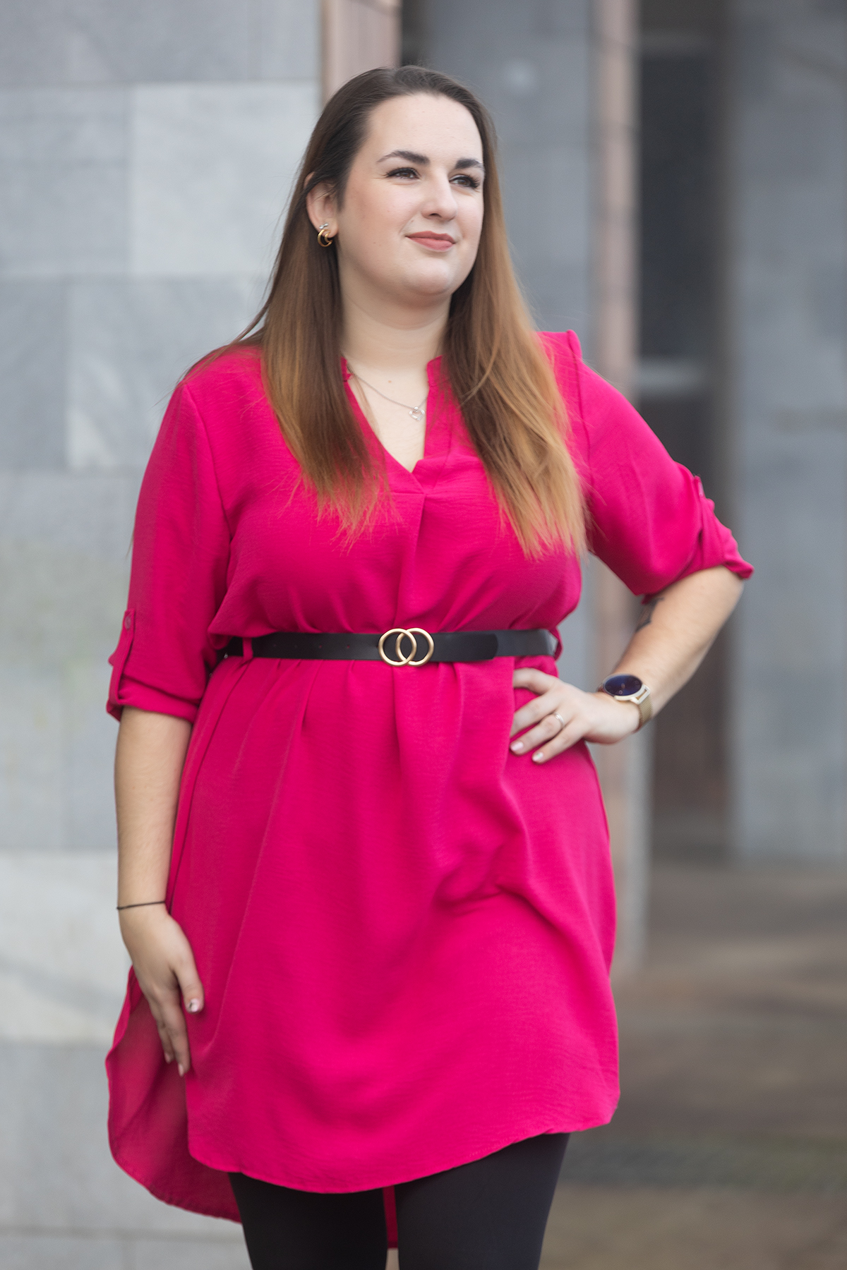 Levně Italy fashion Košile Lejla Barva: Tmavě růžová