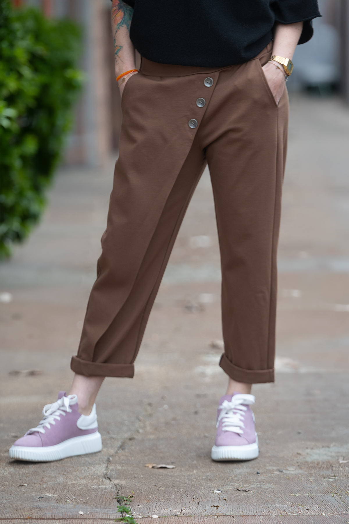 Italy fashion Teplákové kalhoty RUBY Barva: čokoládová