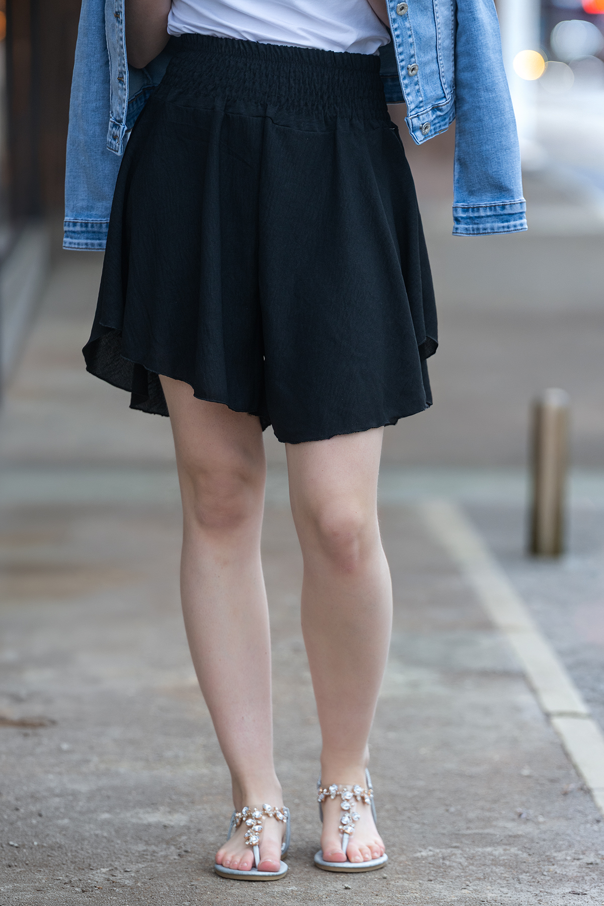 Levně Italy fashion Vzdušné kraťasy FLOW Barva: Černá