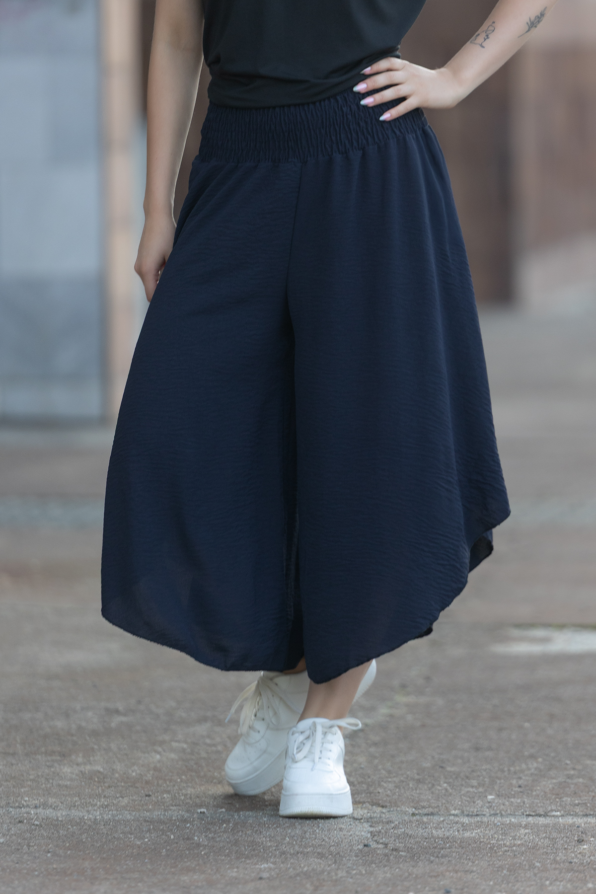 Italy fashion Kalhotová sukně CANDY Barva: Tmavě modrá