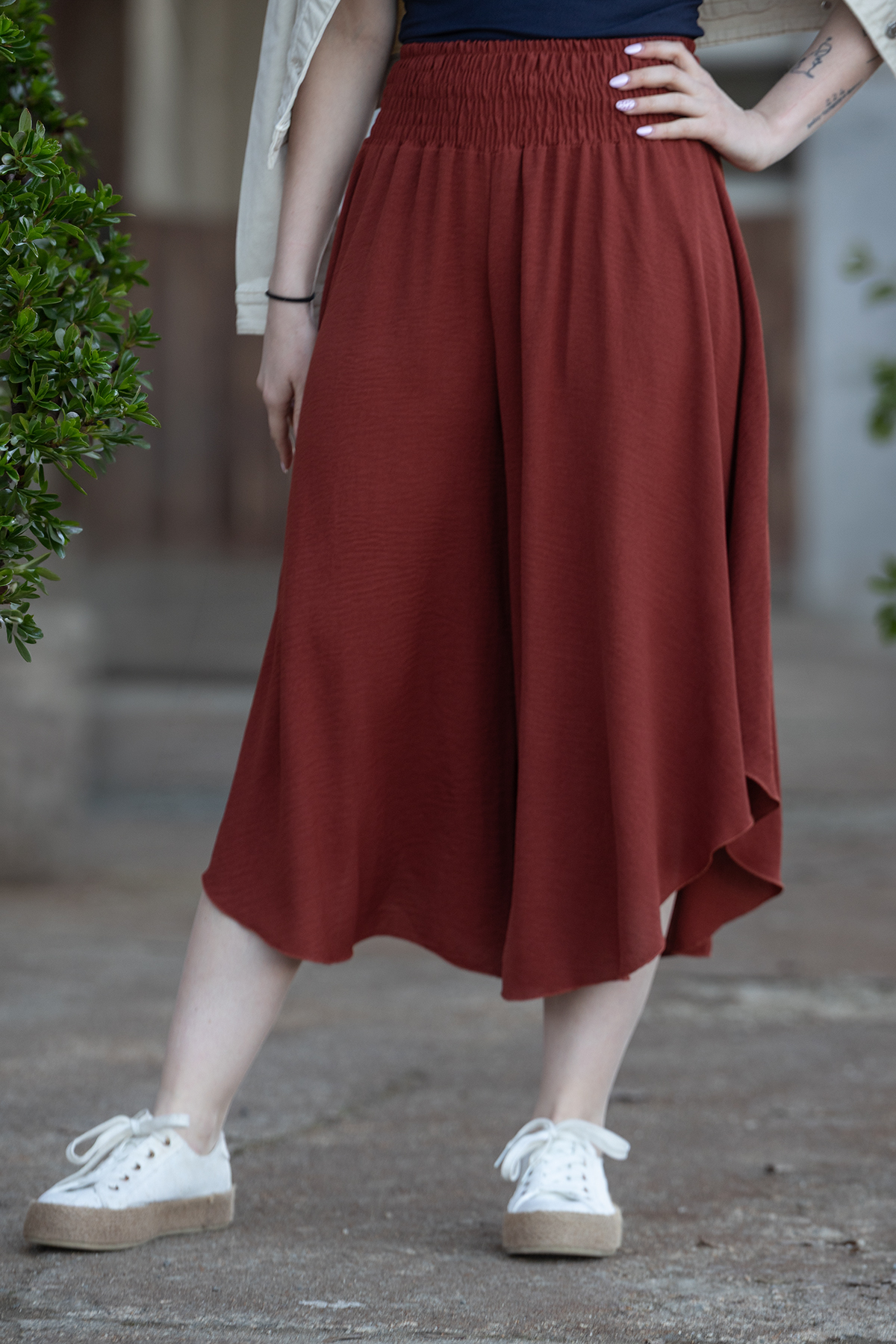 Italy fashion Kalhotová sukně CANDY Barva: Měděná