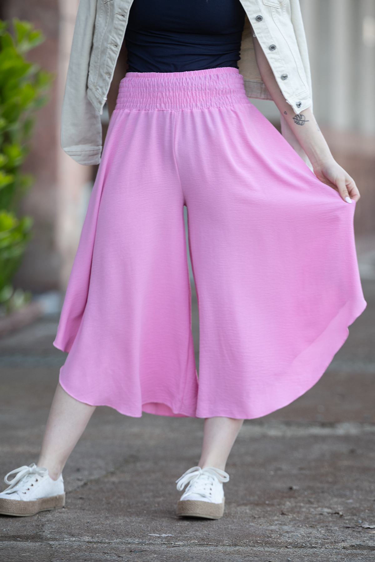 Italy fashion Kalhotová sukně CANDY Barva: Světle růžová