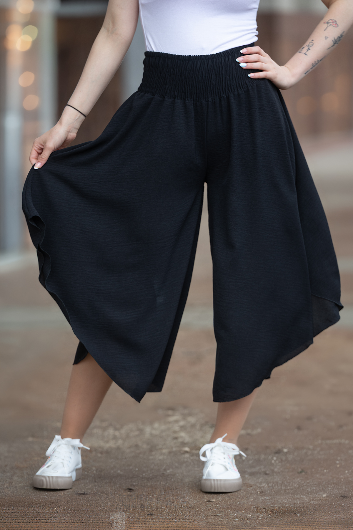 Italy fashion Kalhotová sukně CANDY Barva: Černá