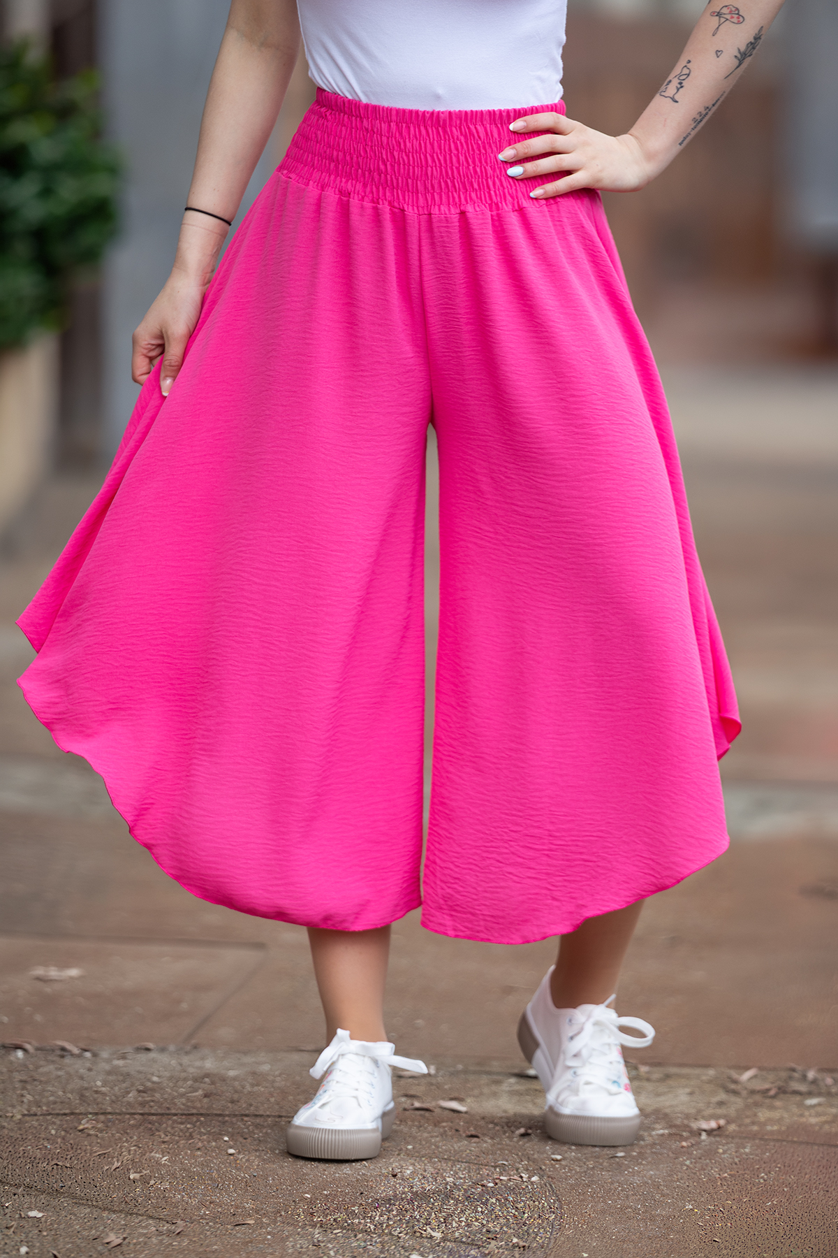 Italy fashion Kalhotová sukně CANDY Barva: Růžová