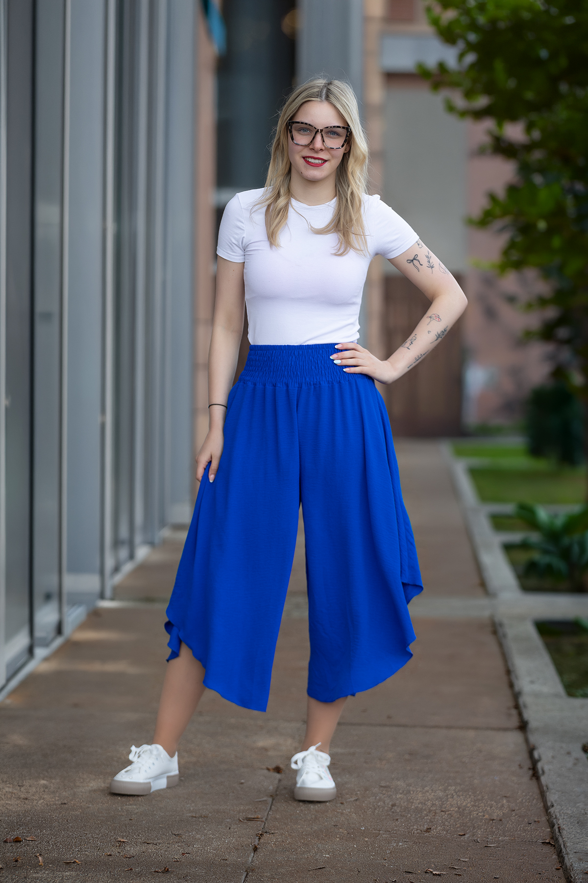 Italy fashion Kalhotová sukně CANDY Barva: královsky modrá