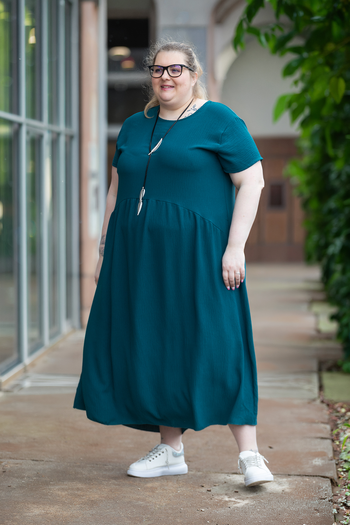 Italy fashion Maxi šaty VIANA Barva: Smaragdová