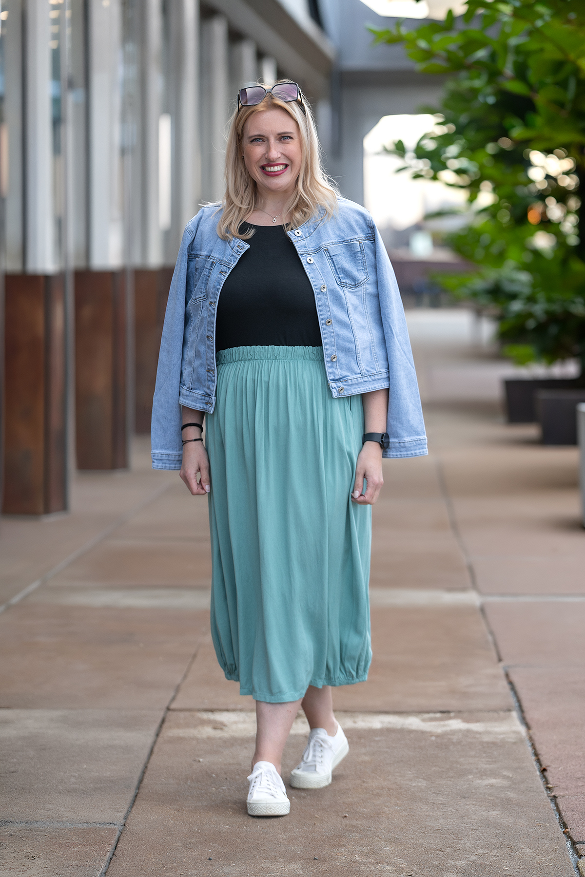 Levně Italy fashion Midi sukně WINDY Barva: Máta