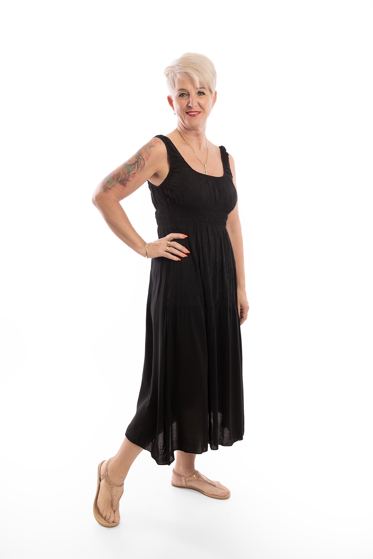 Levně Italy fashion Letní šaty VICTORIA Barva: Černá