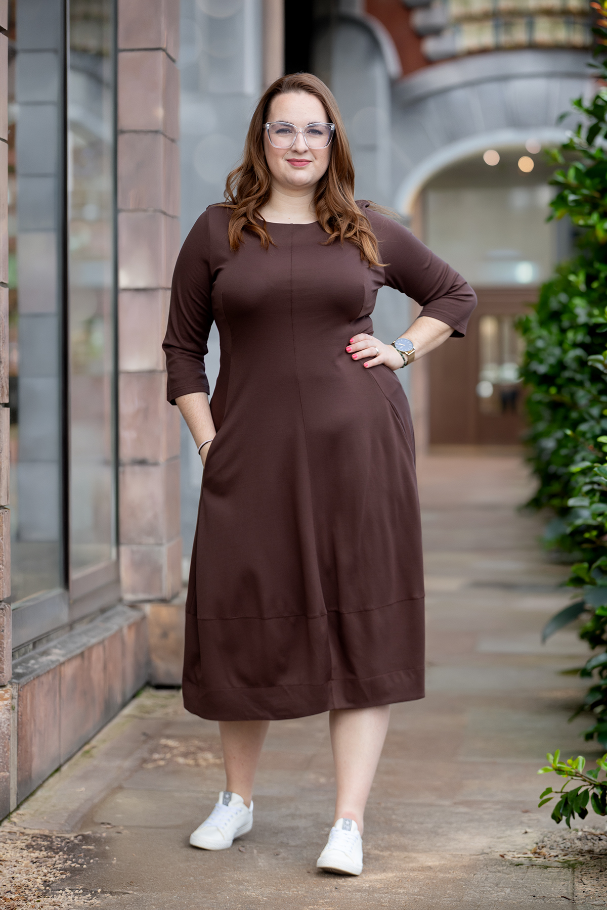 Levně Italy fashion Šaty MERY Barva: čokoládová