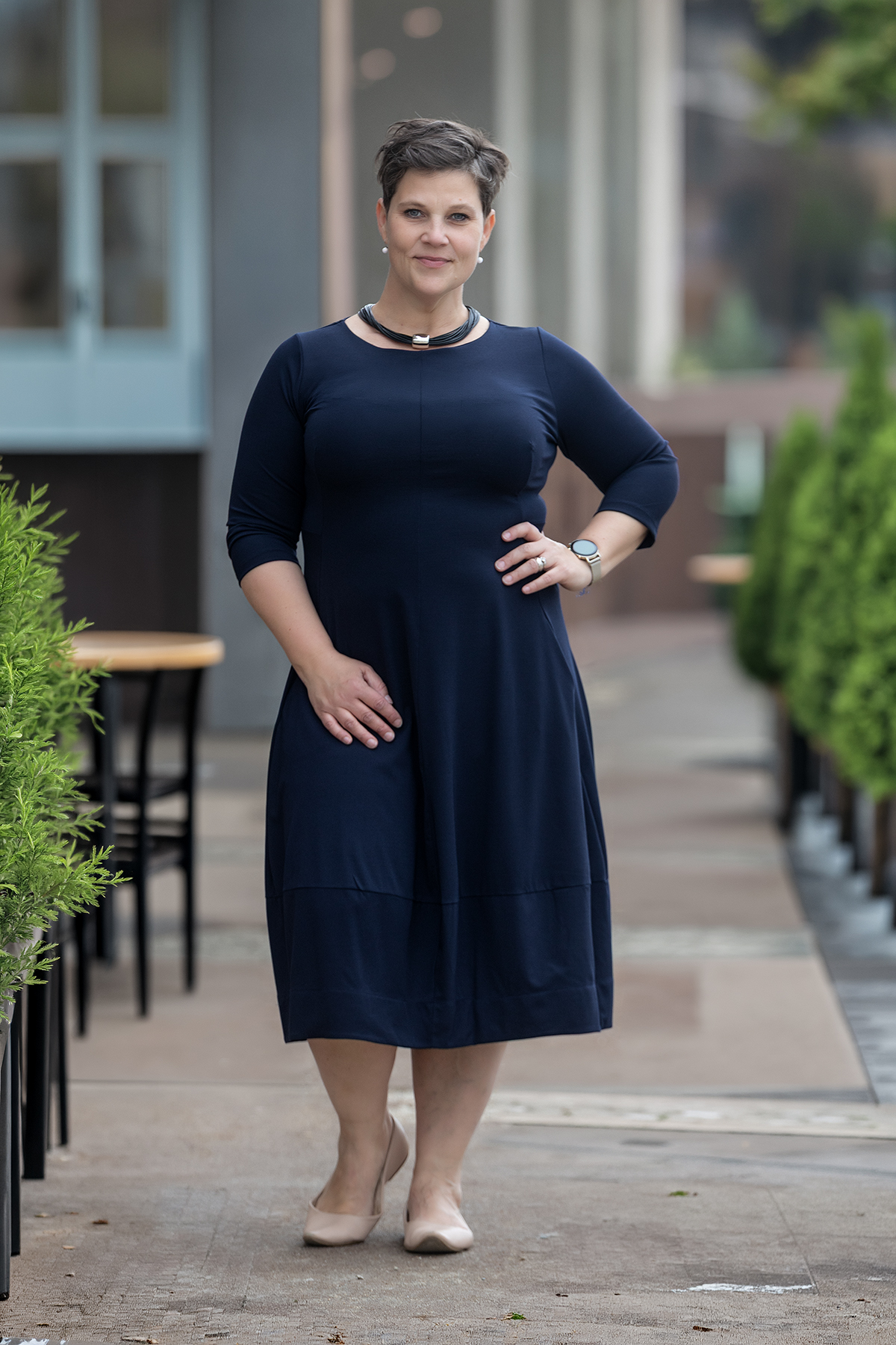Levně Italy fashion Šaty MERY Barva: Tmavě modrá