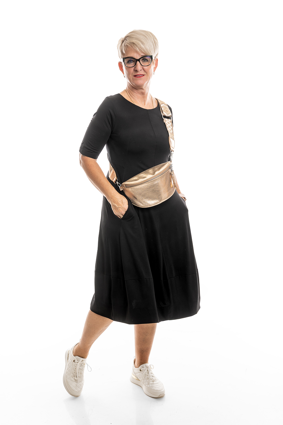 Levně Italy fashion Šaty MERY Barva: Černá