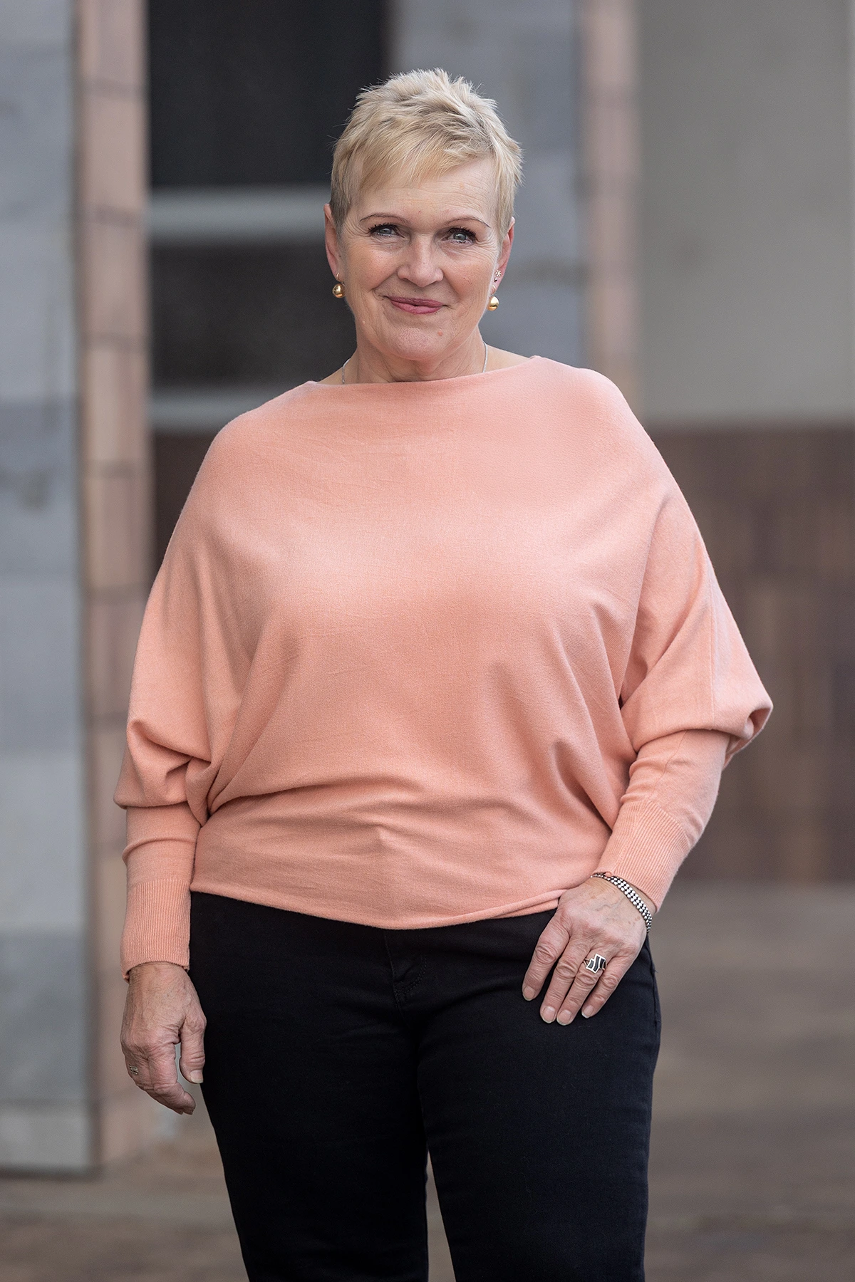 Italy fashion Úpletový svetr IRENE Barva: Meruňková