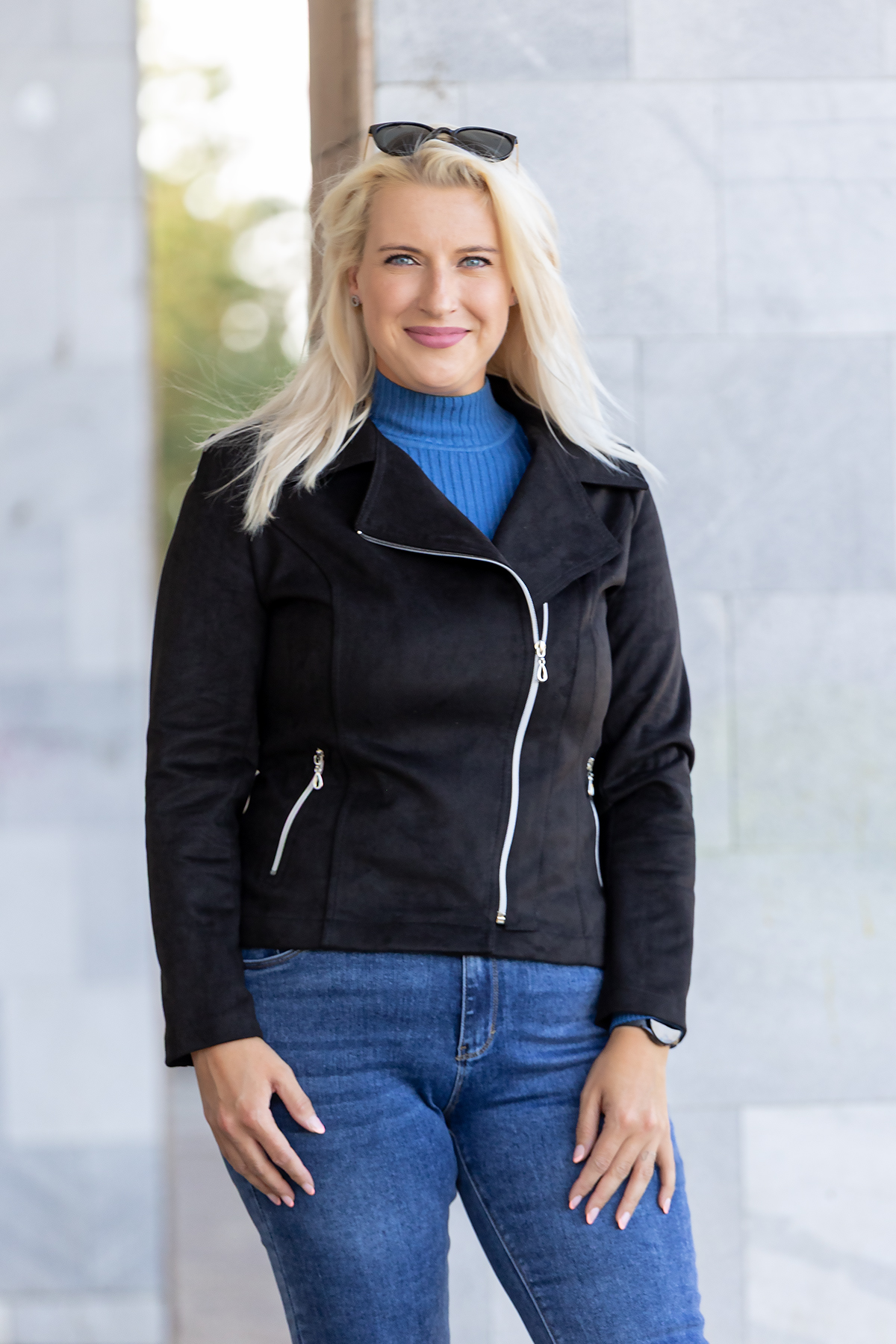 Pamel Semišová bunda PAMELA Barva: Černá