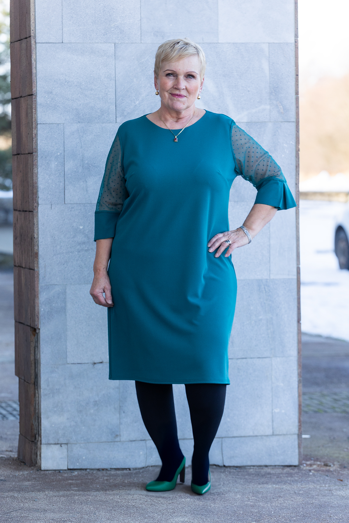 Figo Společenské šaty CLAIRE Barva: Petrolejová