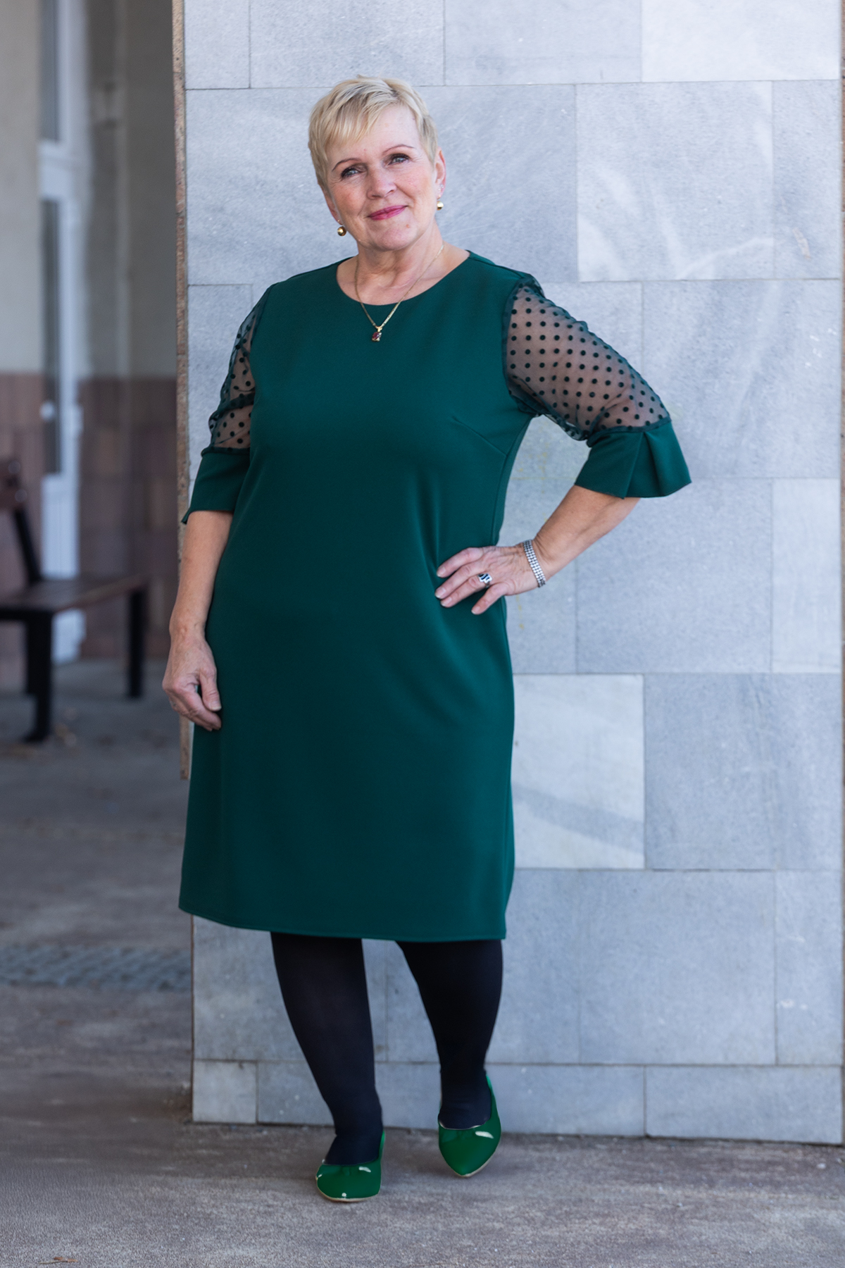 Figo Společenské šaty CLAIRE Barva: Lahvově zelená