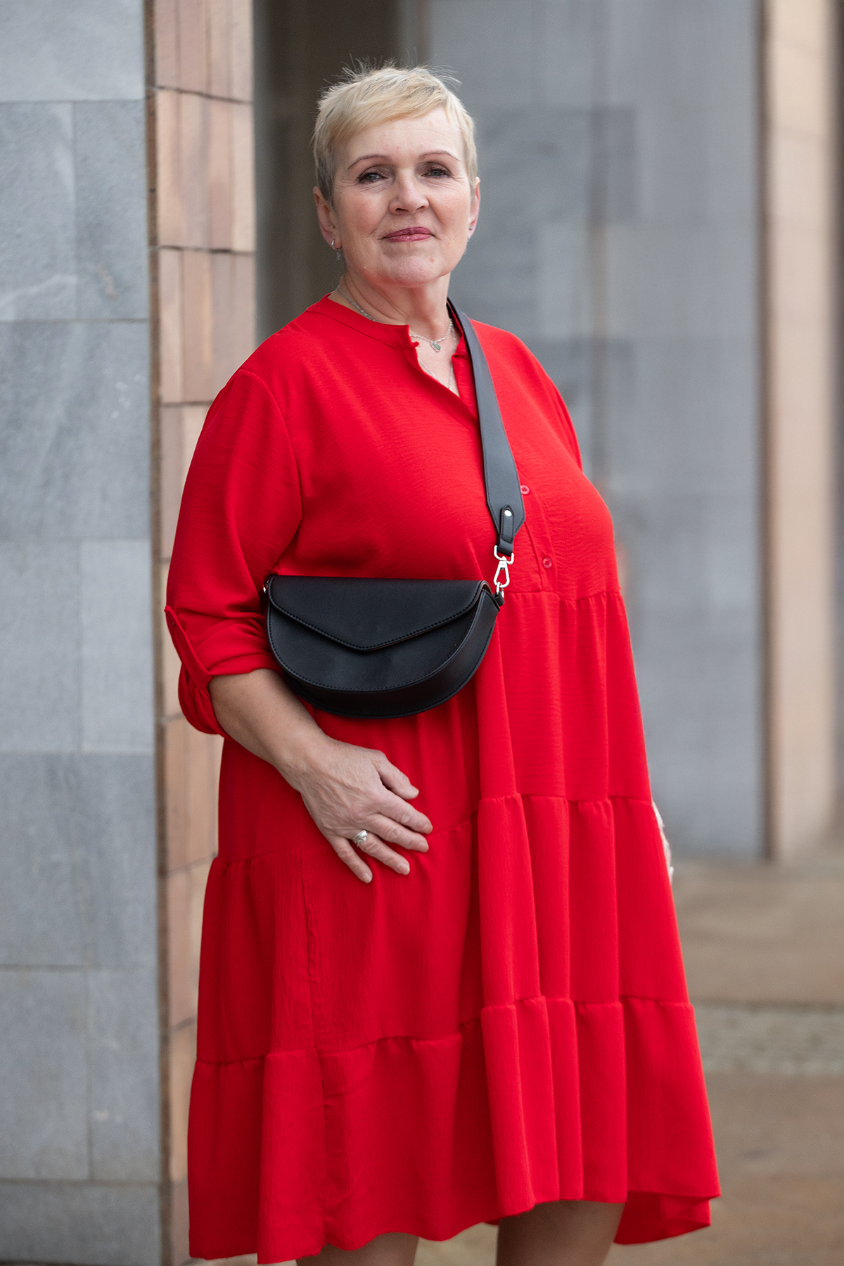 Italy fashion Košilové šaty RULE Barva: Červená