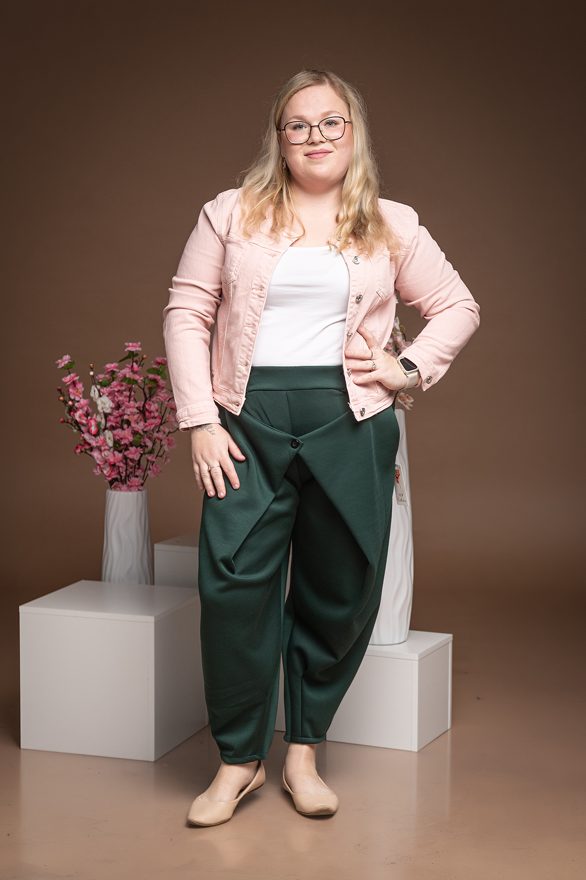 Italy fashion Teplákové kalhoty GERY Barva: Tmavě zelená
