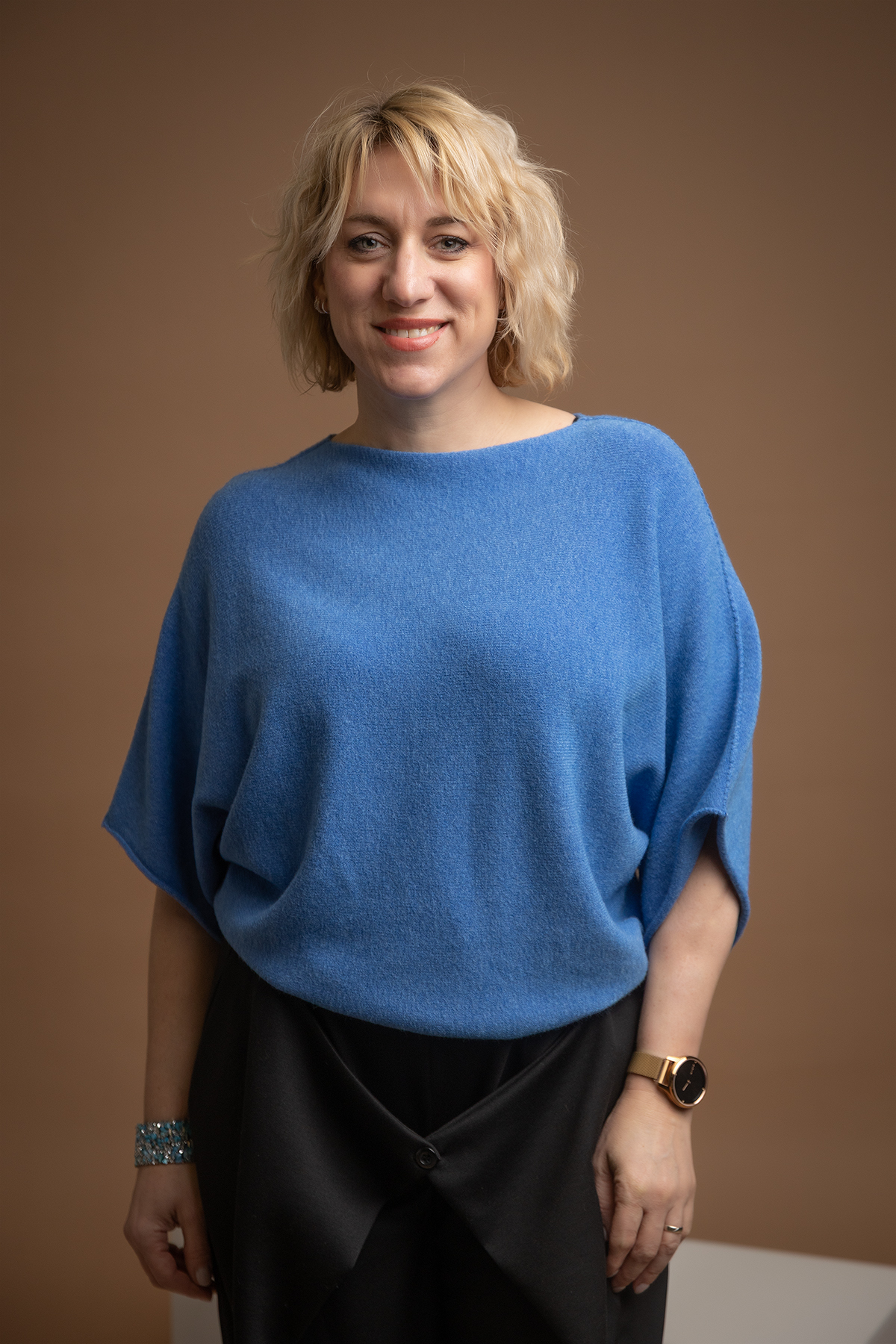 Levně Italy fashion Oversize svetr BRIDGET Barva: džínově modrá