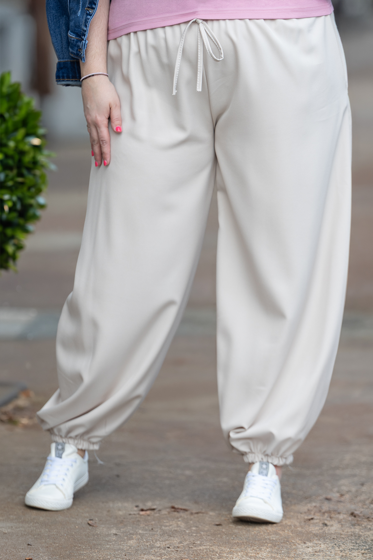 Levně Italy fashion Harémové kalhoty MAESTRO Barva: Krémová