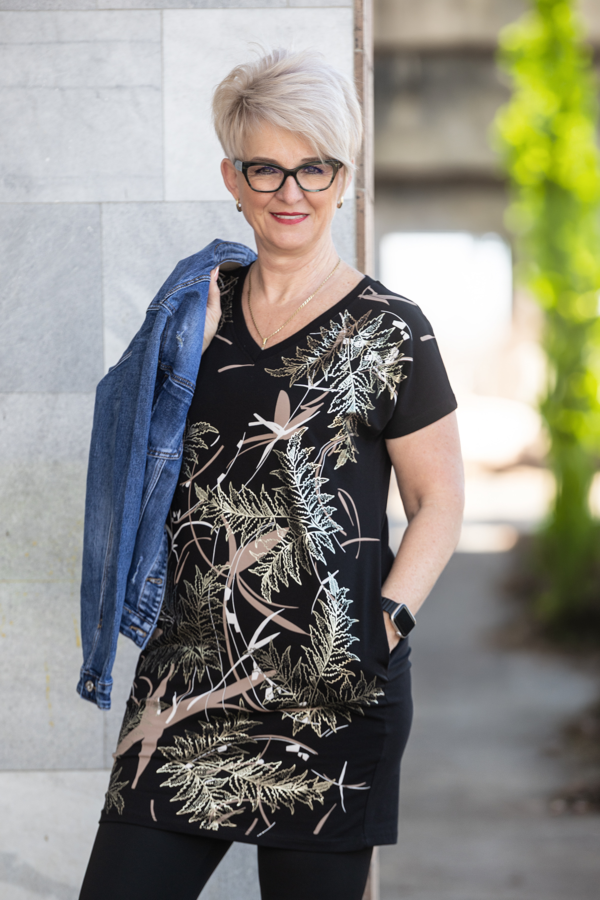 Levně Relevance Fashion Tunika MARKÉT [A1280] Barva: Černá