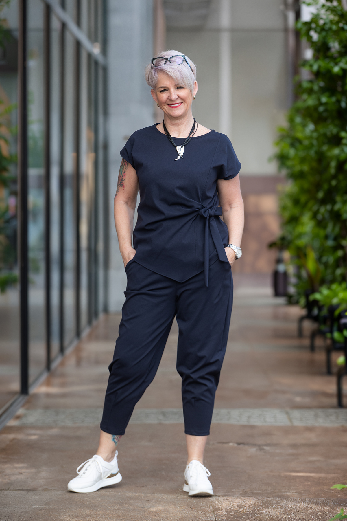 Italy fashion Komplet SAKURA Barva: Tmavě modrá