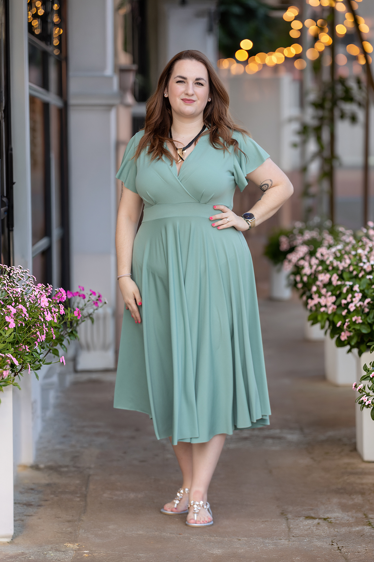 Levně Italy fashion Letní šaty HERMIE Barva: Šalvějová