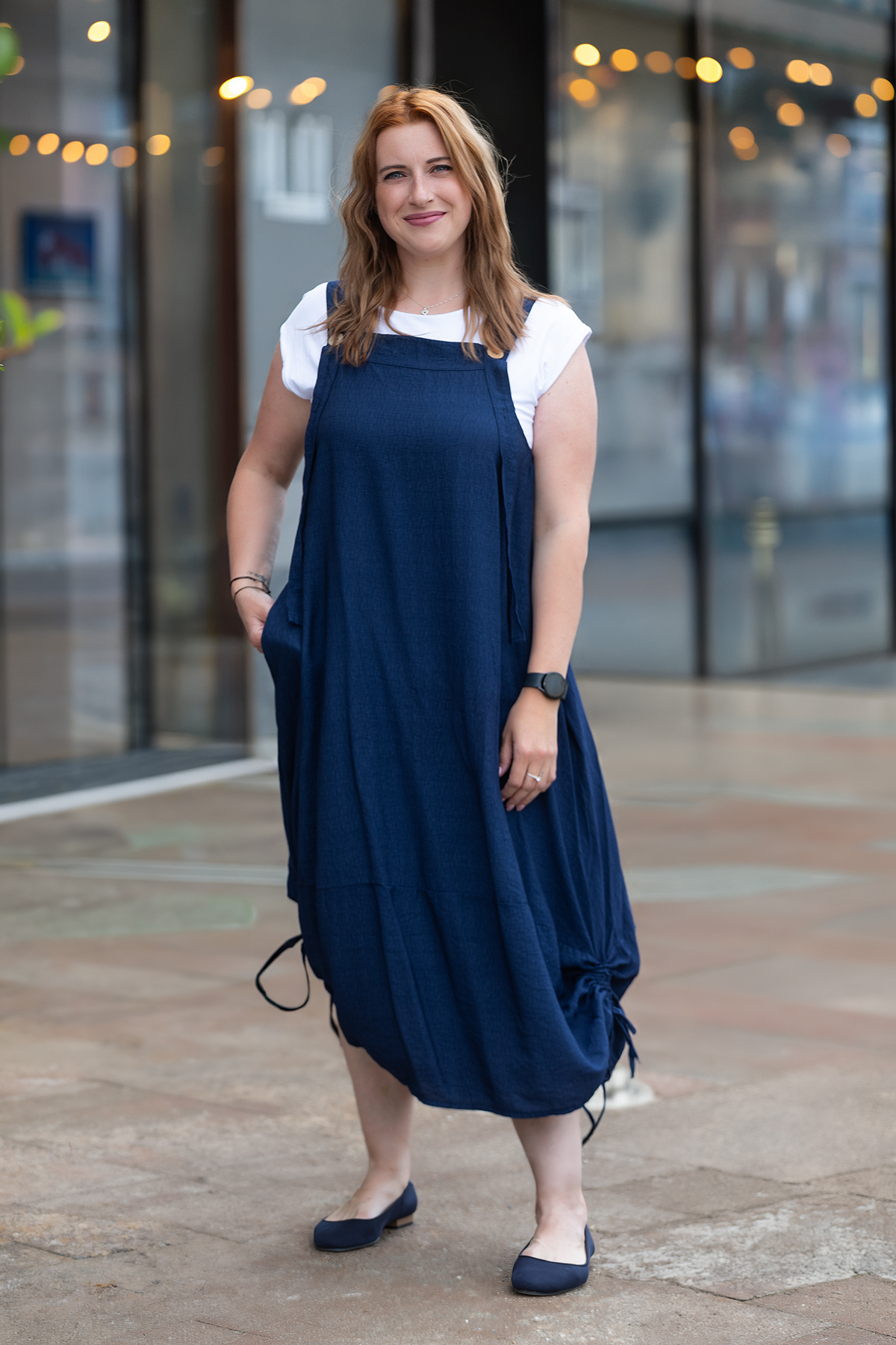 Levně Italy fashion Šaty ALENA Barva: Tmavě modrá